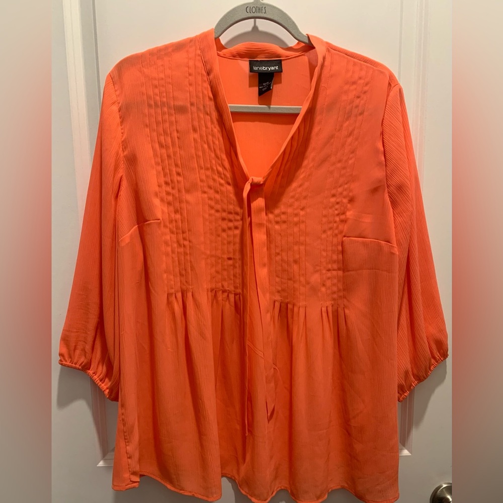 Lane Bryant EUC Orange Blouse